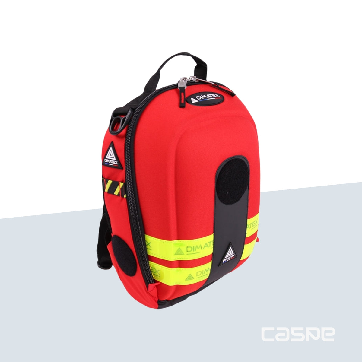 DIMATEX Rugzak met harde schaal MATT MINI Rood en reflecterende strepen