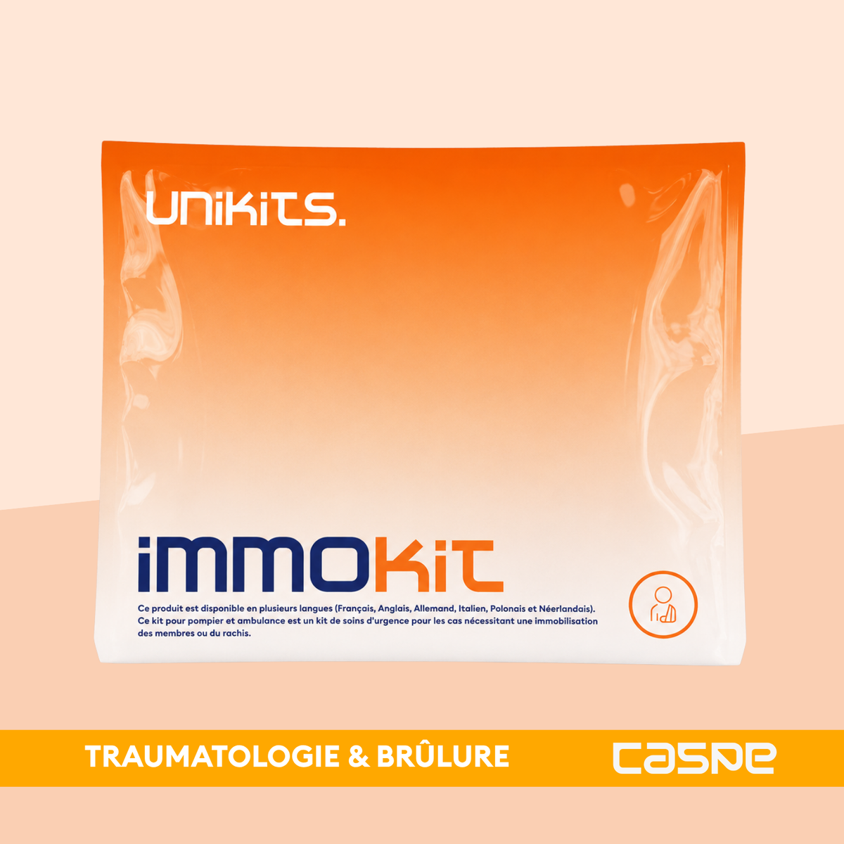 Kit d'immobilisation des membres et du rachis UNIKITS IMMOKIT, kit médical pour immobilisation en situation d'urgence.